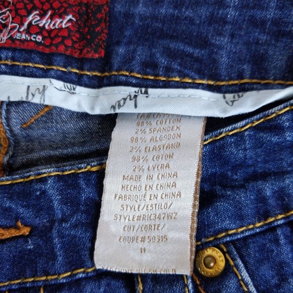 Baby Phat Y2K Low Rise Bling Pocket Straight Leg Jeans - Picture 14 of 15